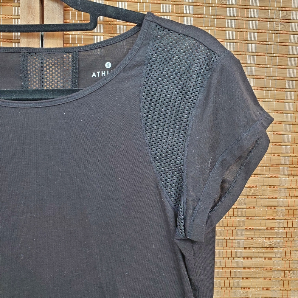 ♡ Athleta Black Short Sleeve Women's Tee Size Small - Picture 5 of 7
